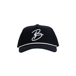 Flying B Pre-Curved Golf Rope Hat - Black
