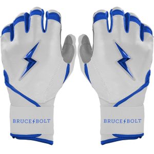 PREMIUM PRO CHROME Series Long Cuff Batting Gloves - ROYAL