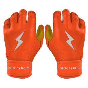 PREMIUM PRO Short Cuff Batting Gloves - ORANGE